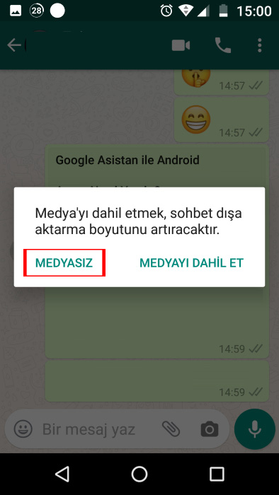 WhatsApp Dışa Aktarma 4